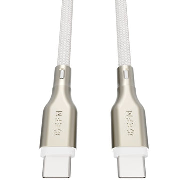 EFM USB-C to USB-C 140W Pro Power and Data Cable with Aramid Fibre Reinforcement 2M - White